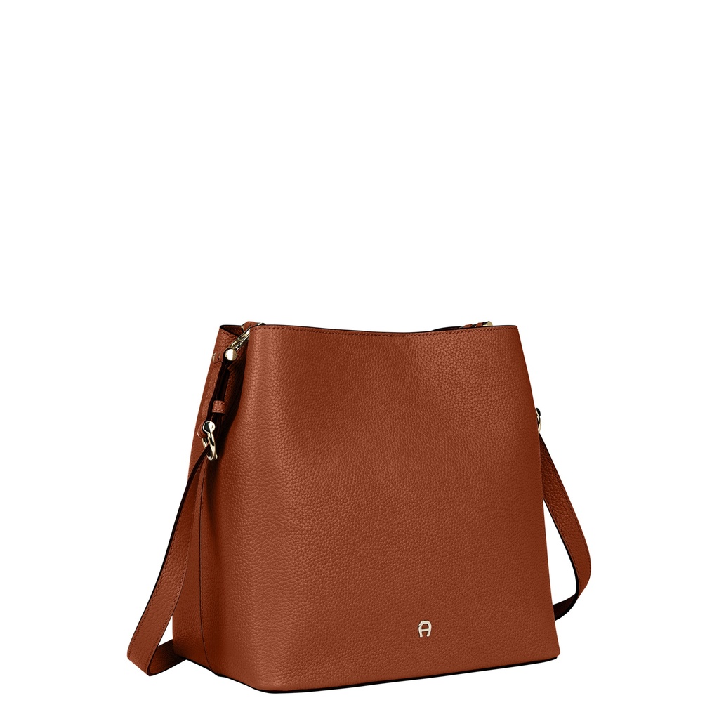 DELIA Hobo Bag M, dark cognac