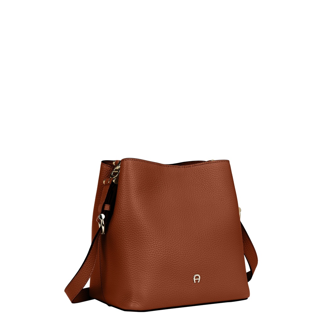 DELIA Hobo Bag S, dark cognac
