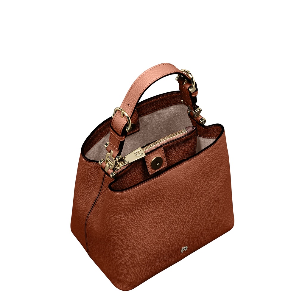 DELIA Hobo Bag S, dark cognac