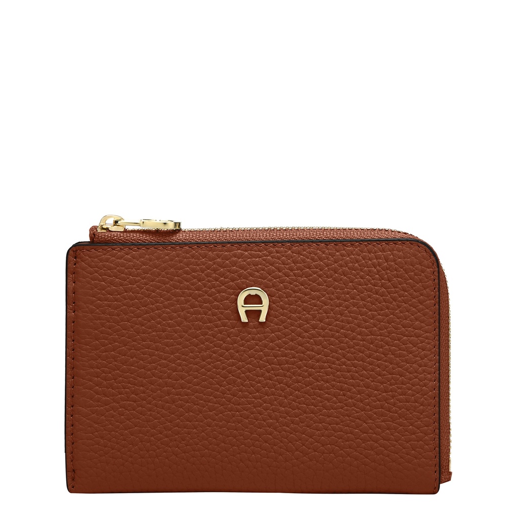 DELIA Card Case, dark cognac
