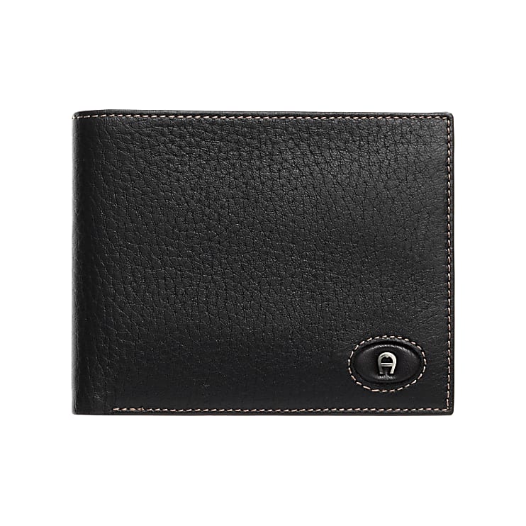 【AIGNER】黒 レザー 二つ折り財布 NORTHERN LIGHTS Bifold Wallet, black | AIGNER JAPAN WEBSITE