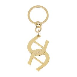 [1800410020] FASHION Metal Keyring - A Logo, gold