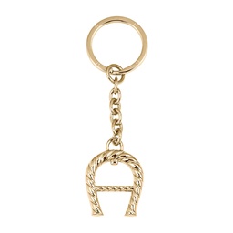 [1800480020] MAIA Metal Keyring - A Logo, gold