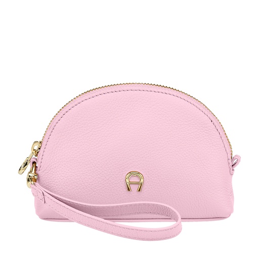 [1640160431] FASHION  Pouch - Half Moon Shape, soft pink