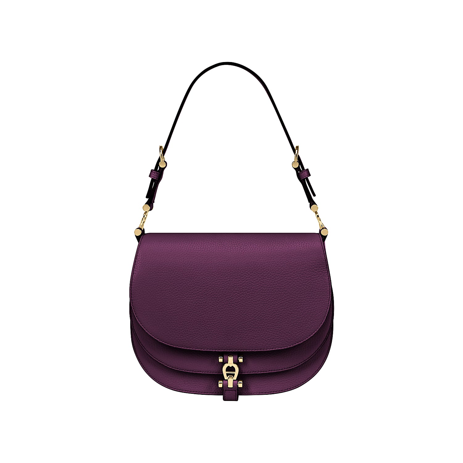 DELIA Shoulder Bag M, plum | AIGNER JAPAN WEBSITE
